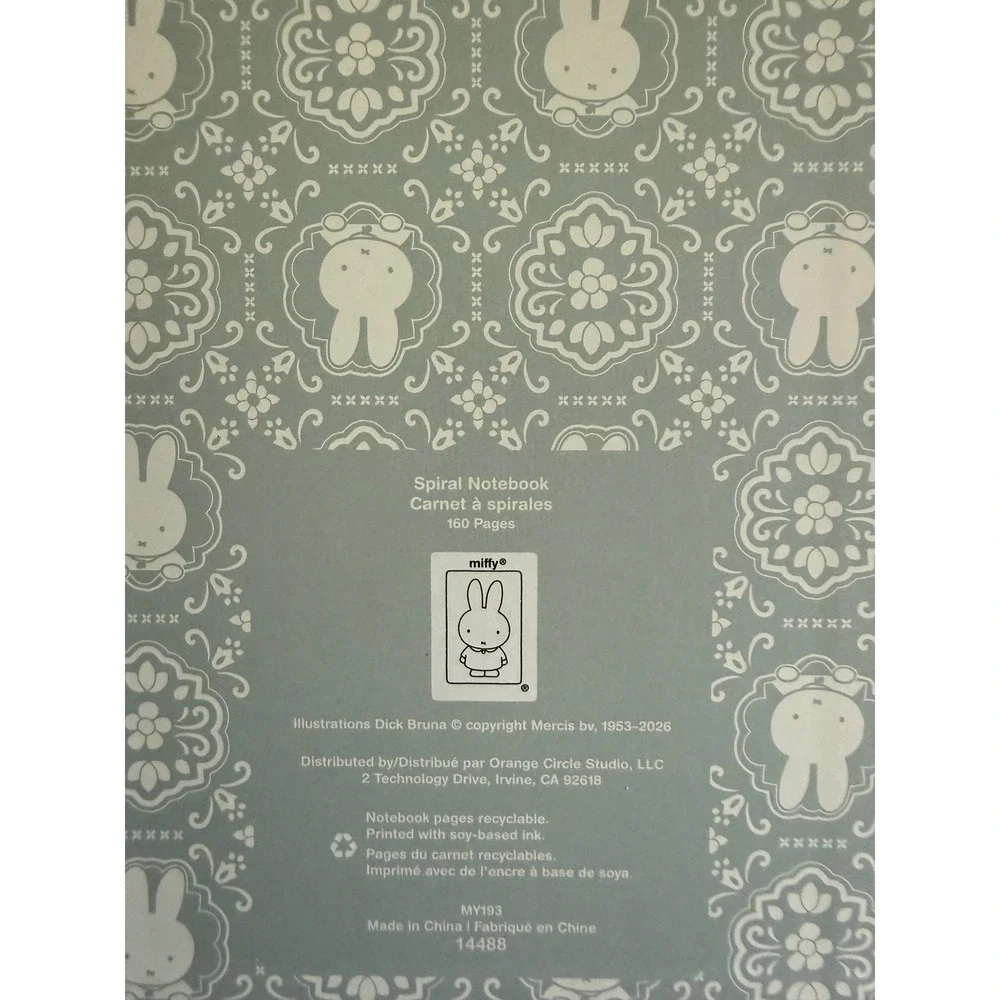 Miffy Pink Spiral Notebook with Pen & Stickers Cute Kawaii Stationery Seat